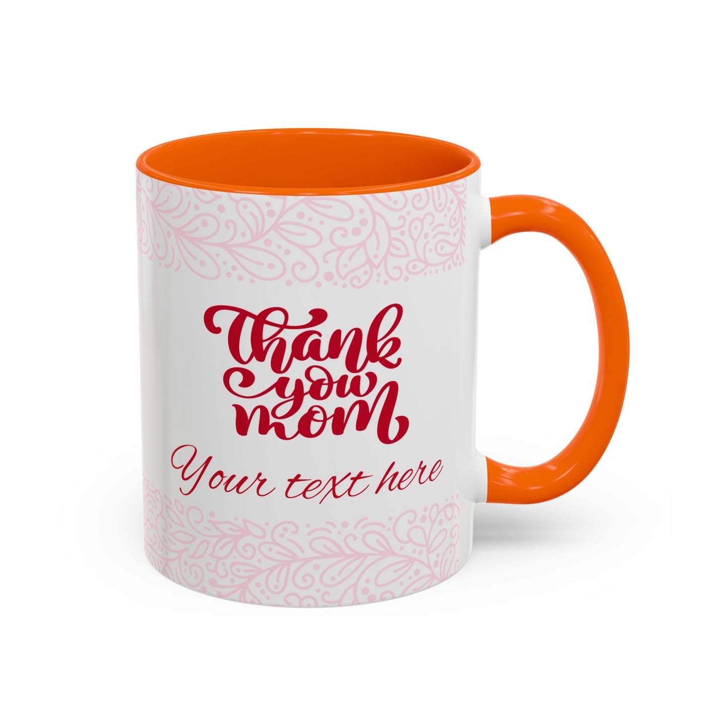 Thank You Mom Accent Coffee Mug - Perfect Gift for Mother's Day