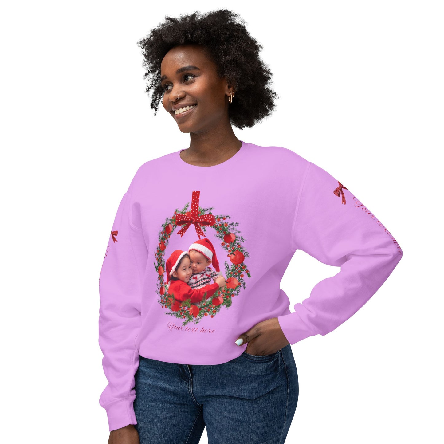 Personalized Hand-Designed Crewneck Sweatshirt – Custom Art, Image & Text by Gava Studio