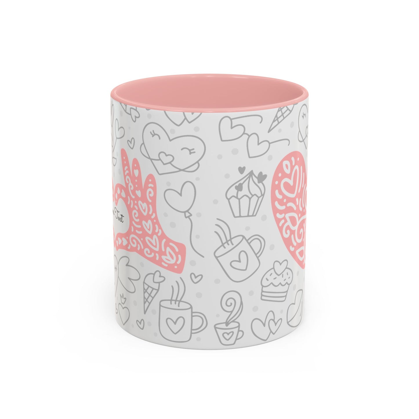 Sweetheart Accent Coffee Mug - 11oz & 15oz - Cute Design for Coffee Lovers