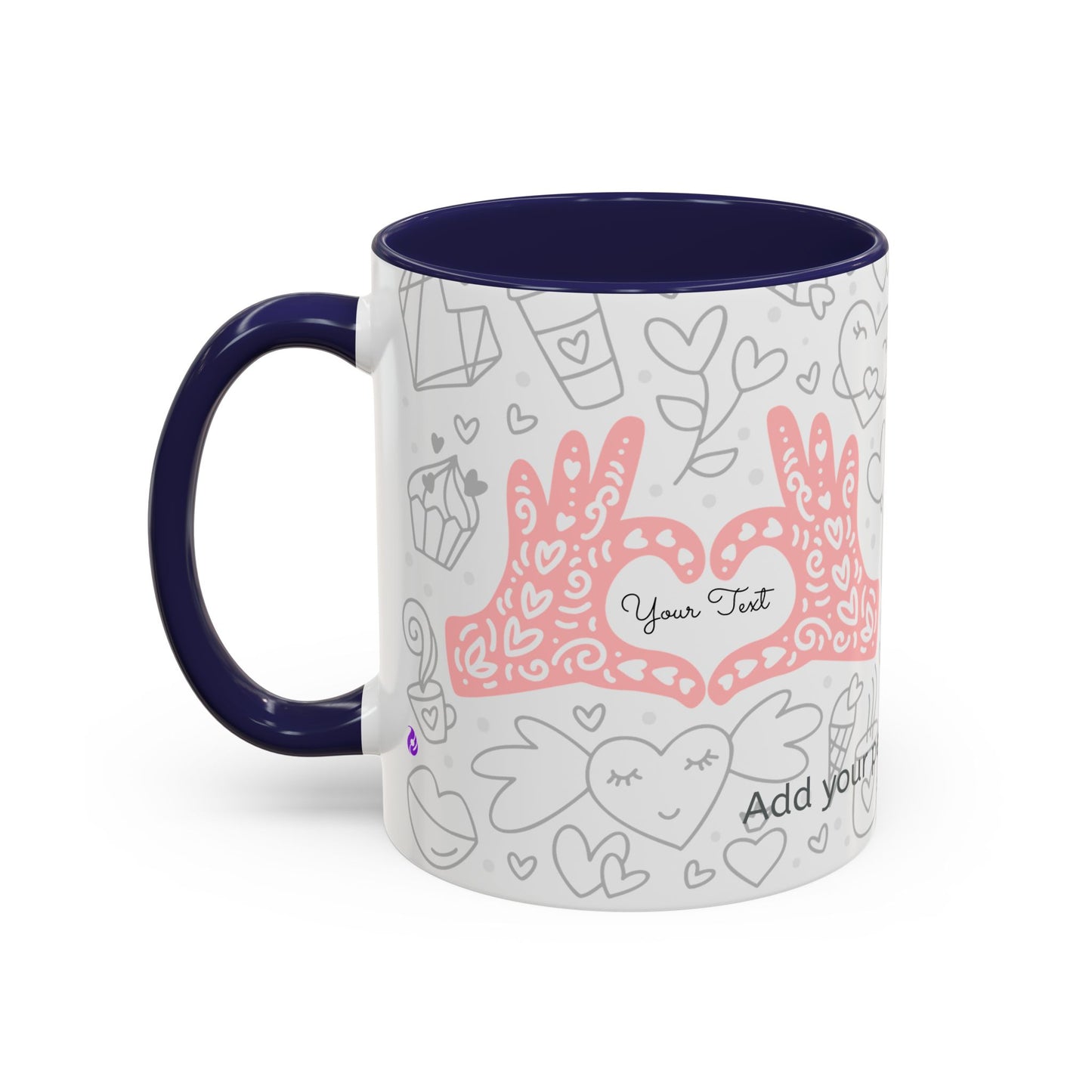 Custom Sweetheart Accent Coffee Mug – 11oz & 15oz – Cute Design for Coffee Lovers