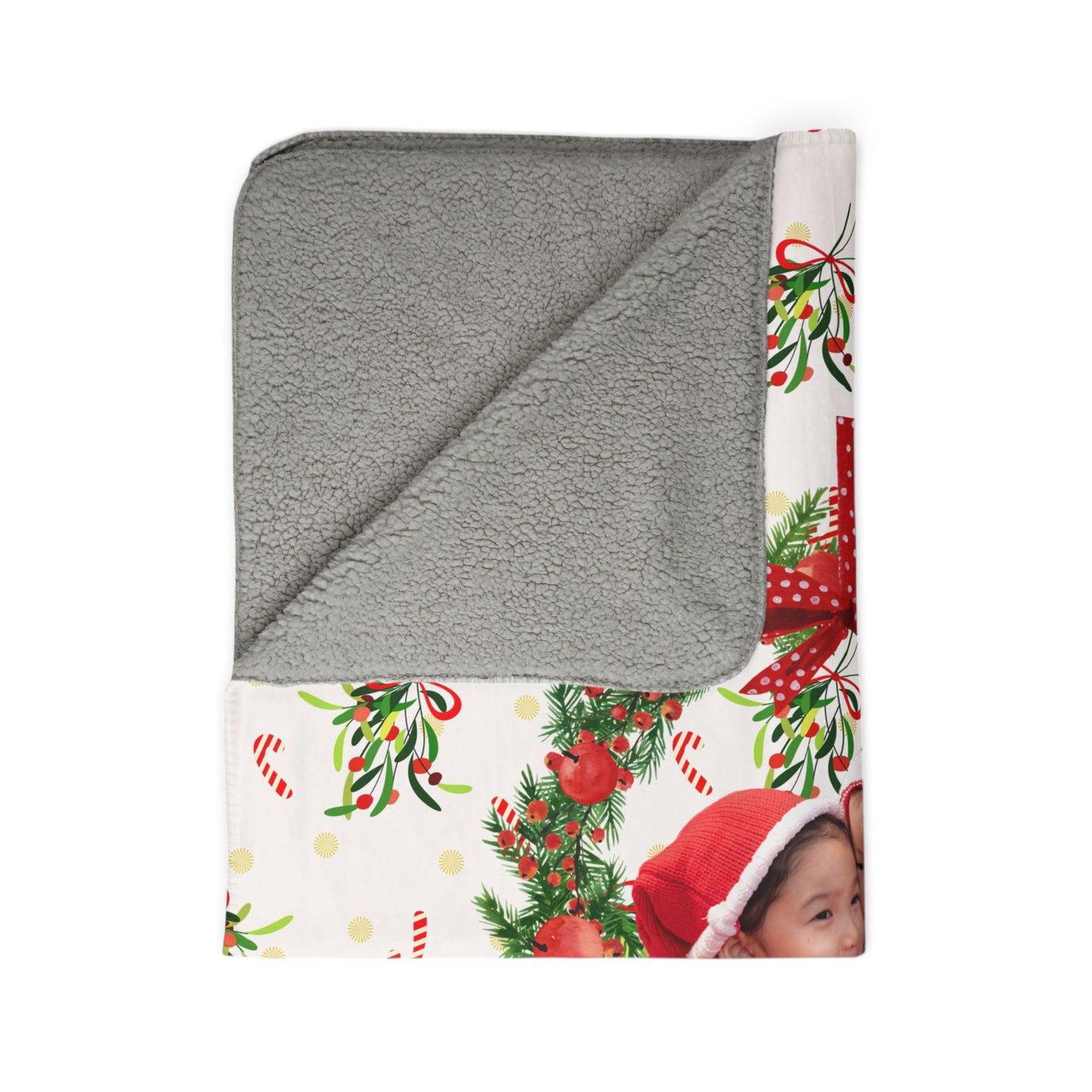 Fleece Sherpa Blanket, Custom Photo & Text | Cozy Gift by Gava Studio