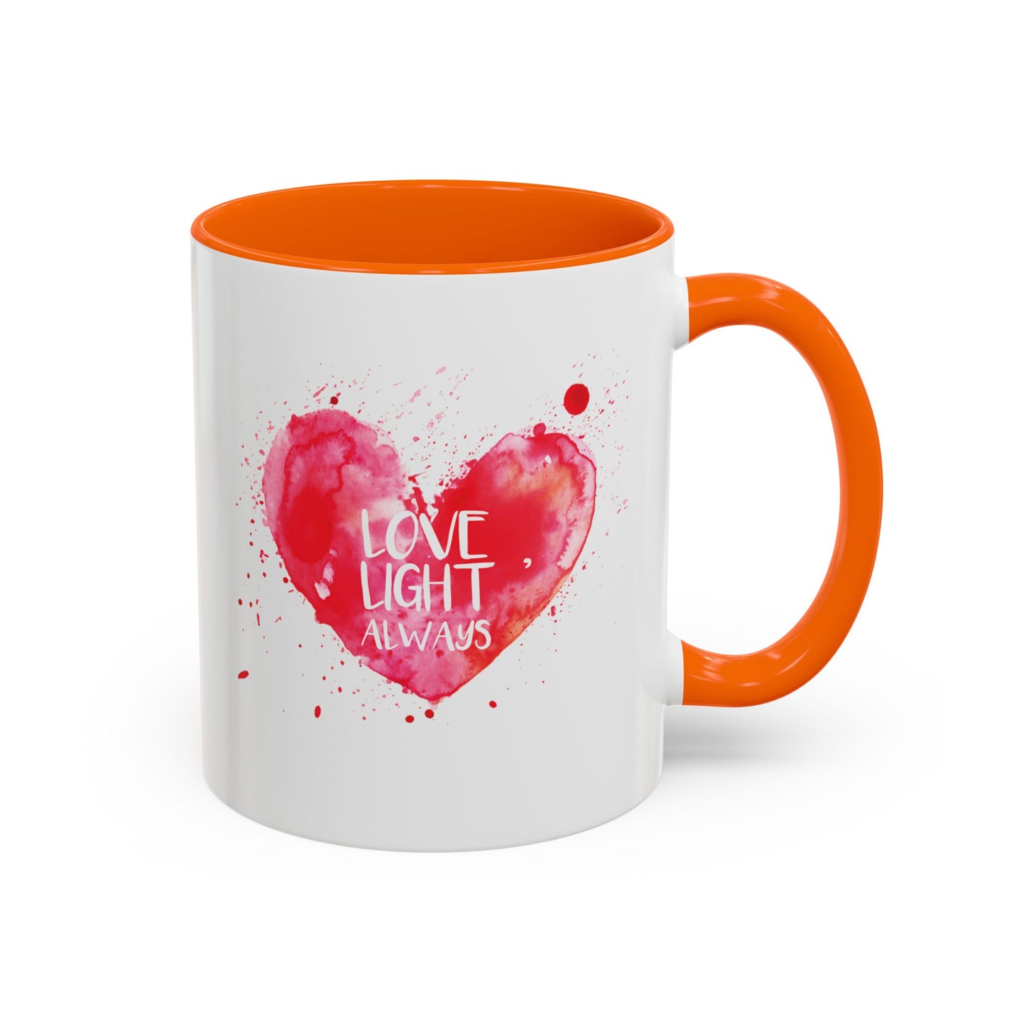 Love Light Always Heart Mug for Coffee Lovers - 11oz & 15oz