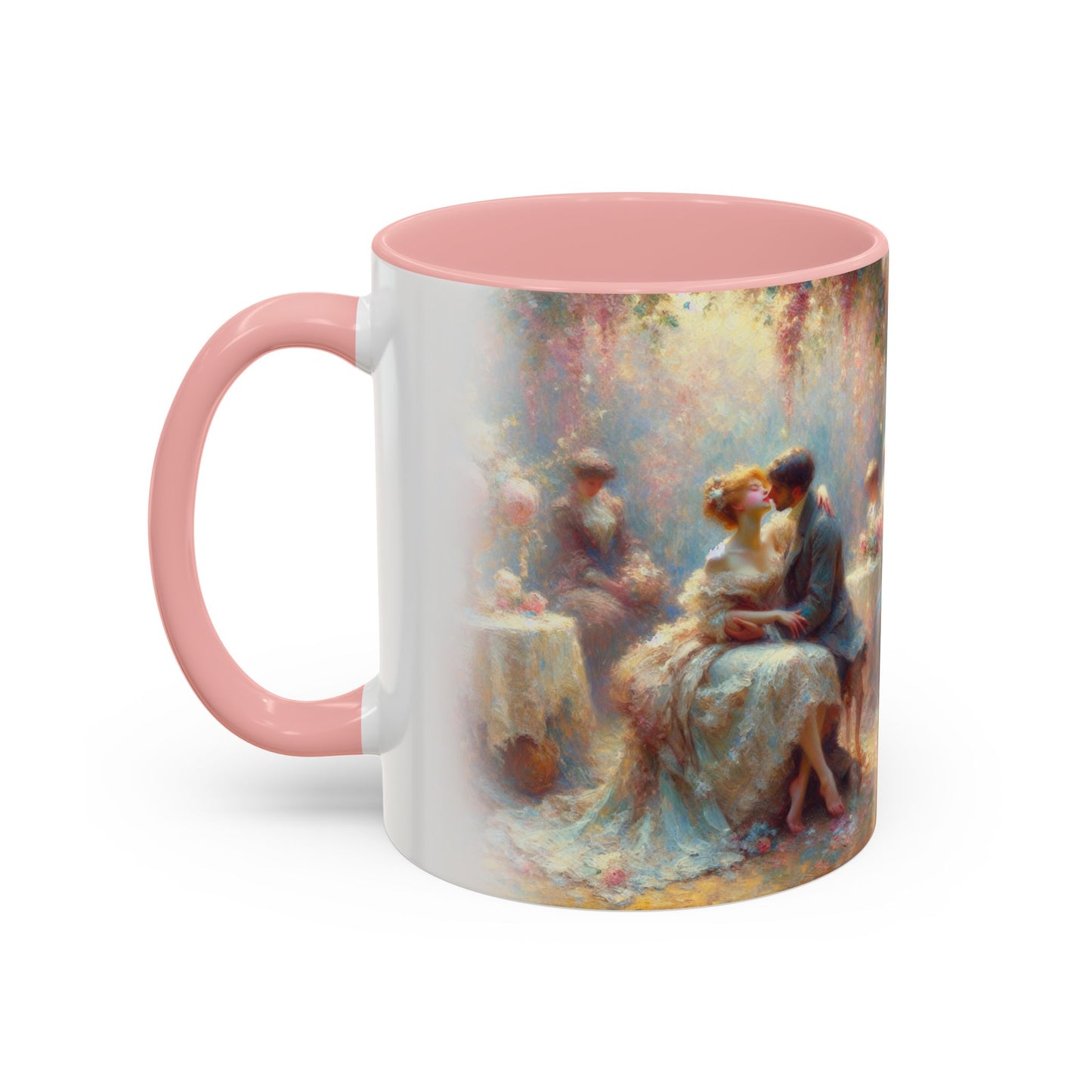 Romantic Floral Accent Coffee Mug - Perfect for Couples and Special Occasions