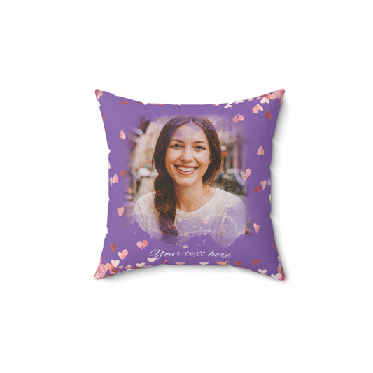 Personalized Spun Polyester Pillow with Artistic Effect