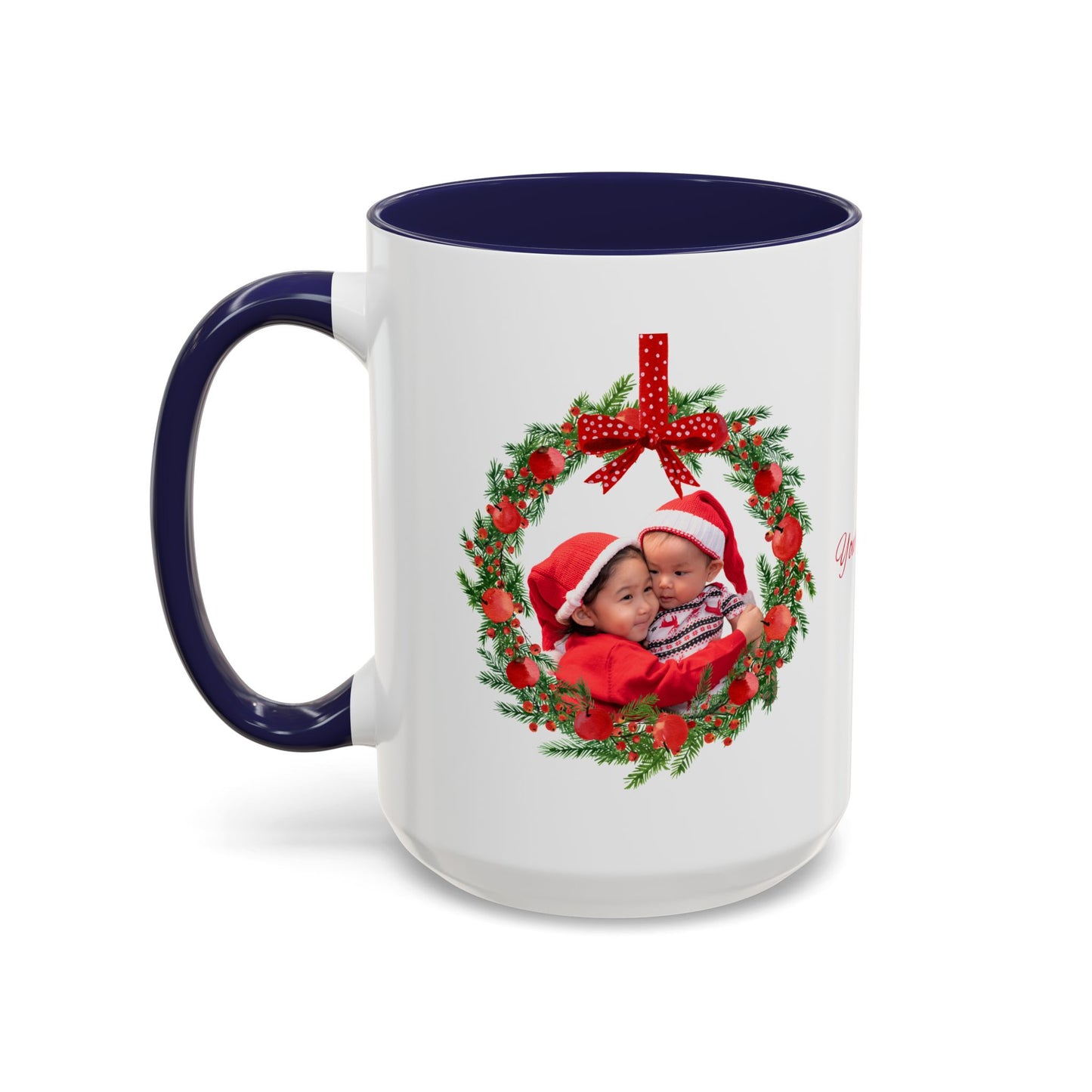Holey Joley wreath coffee mug | holiday floral accent mug