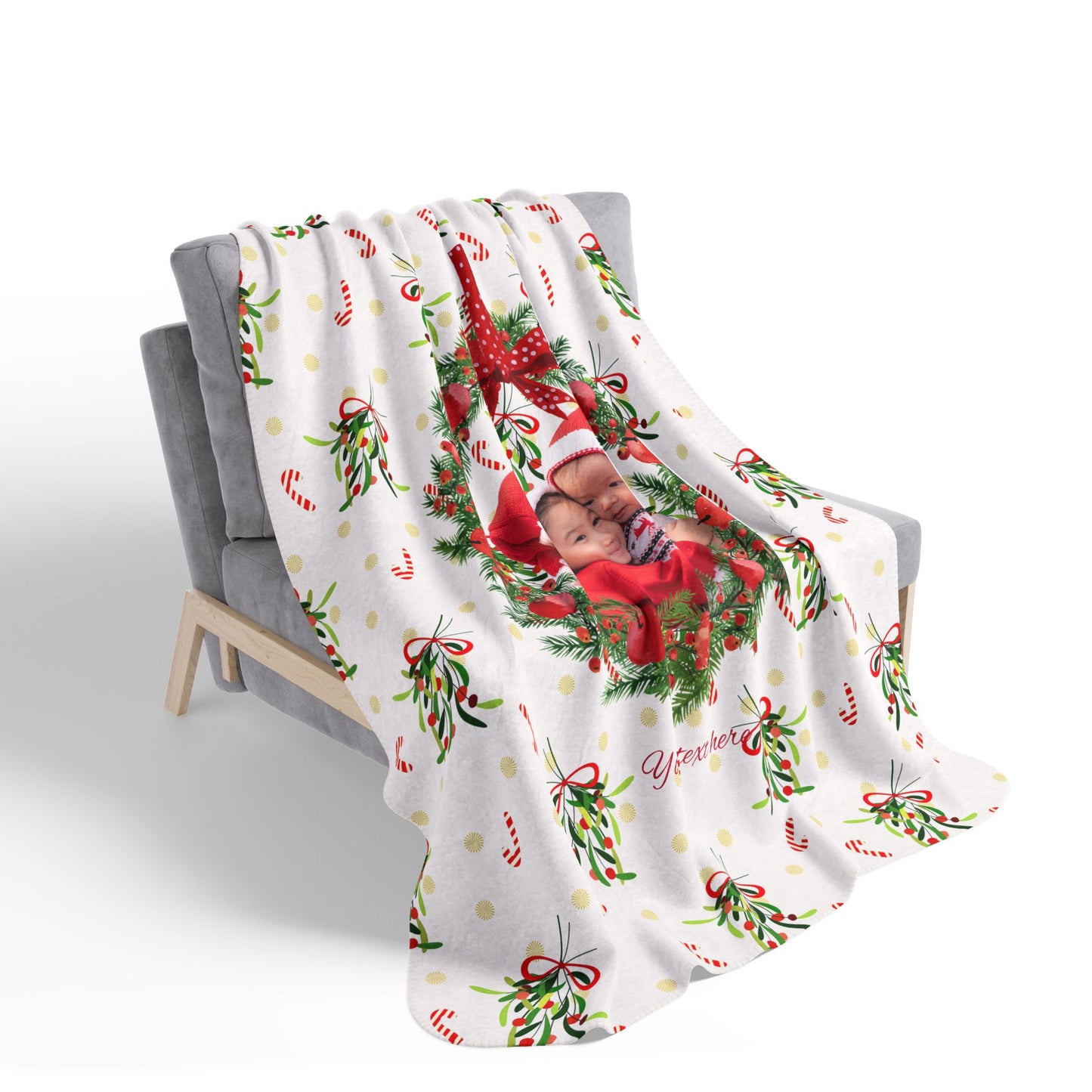 Fleece Sherpa Blanket, Custom Photo & Text | Cozy Gift by Gava Studio