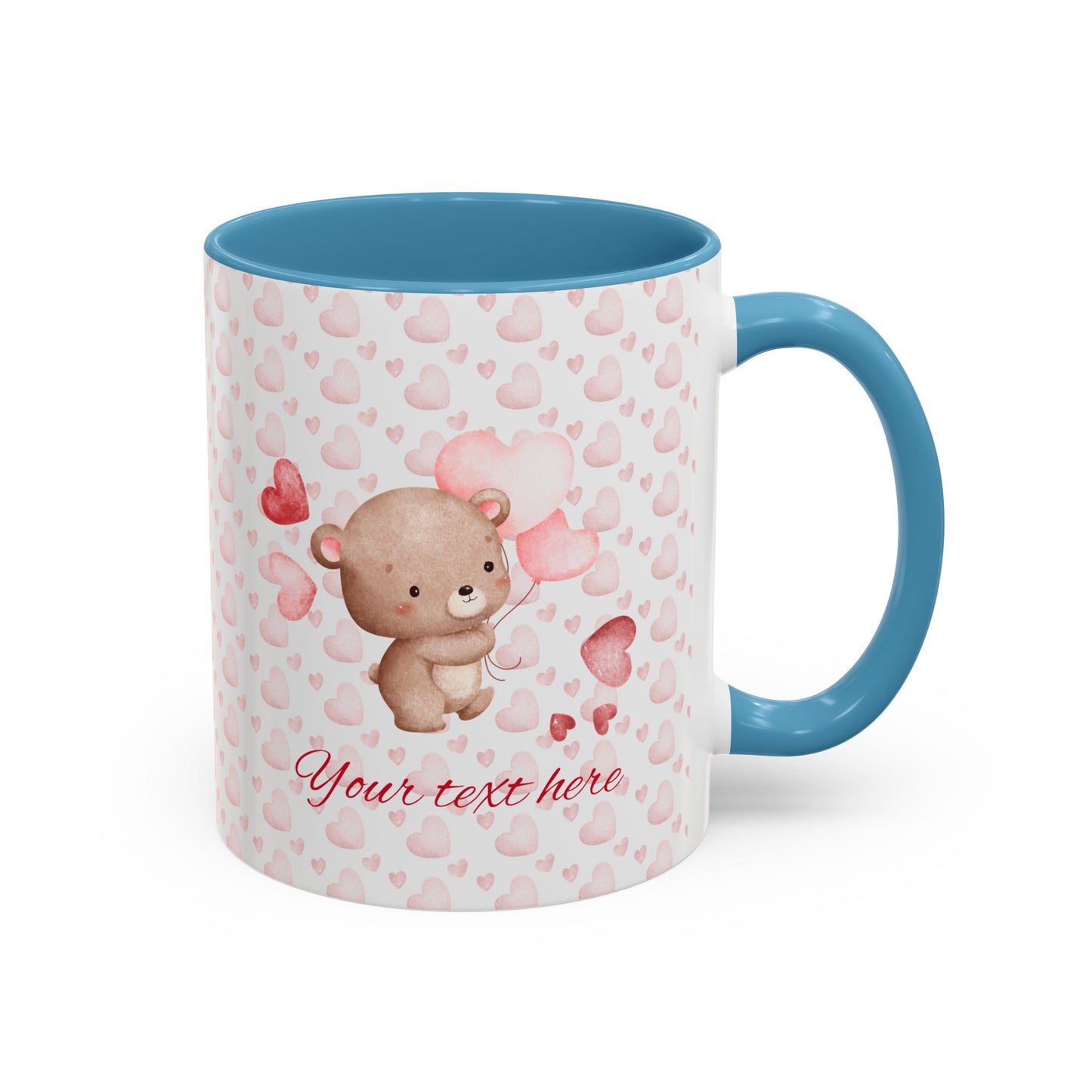 Love You Bear Coffee Mug - Cute Heart Design for Valentine's Day