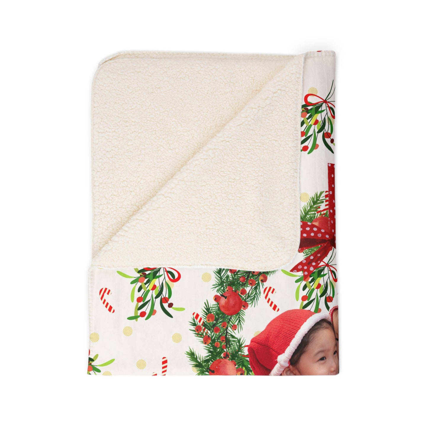 Fleece Sherpa Blanket, Custom Photo & Text | Cozy Gift by Gava Studio