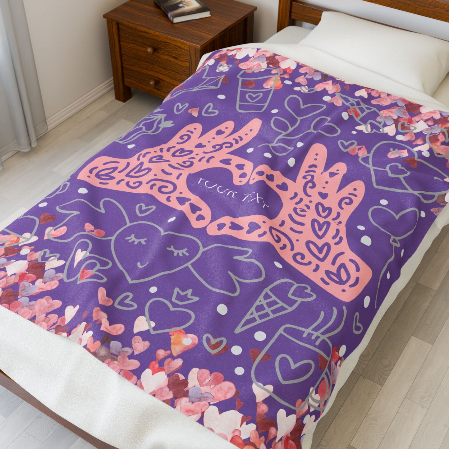 Personalized Heartfelt Plush Blanket - Cozy Love Decor for All Occasions