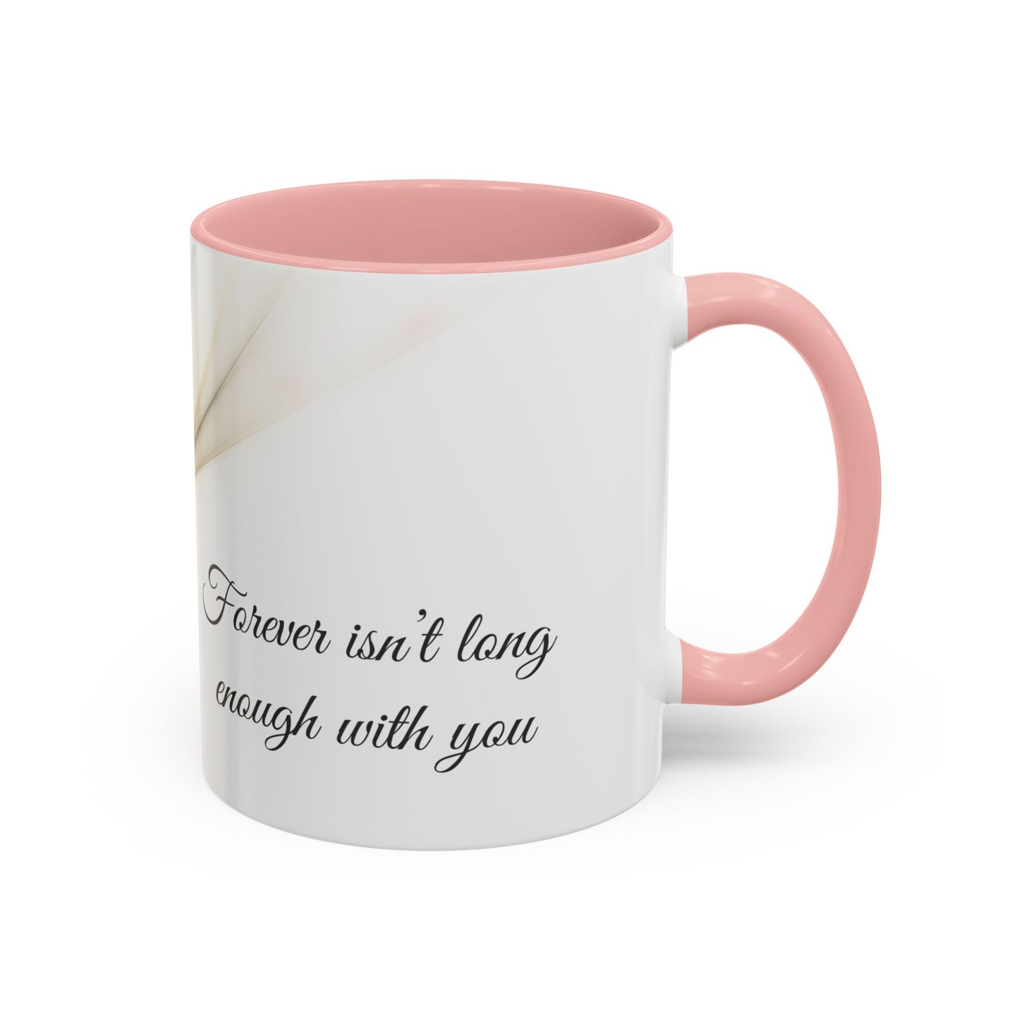 Coffee Mug - Modern Abstract Golden Heart Design - Romantic Gift for Love One