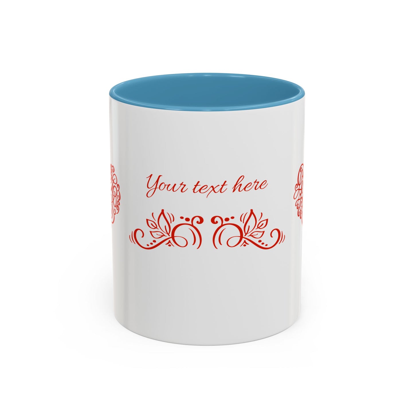 Personalized Accent Coffee Mug – “Heart Whispers” by Gava Studio