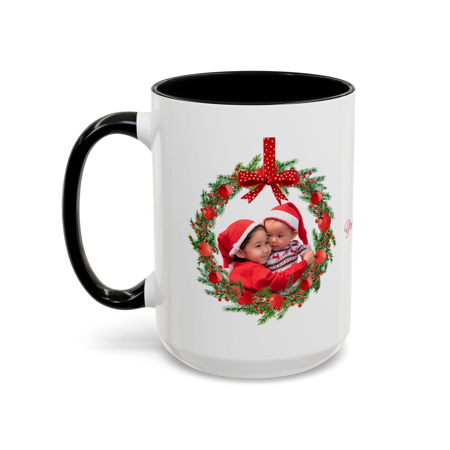 Holey Joley wreath coffee mug | holiday floral accent mug