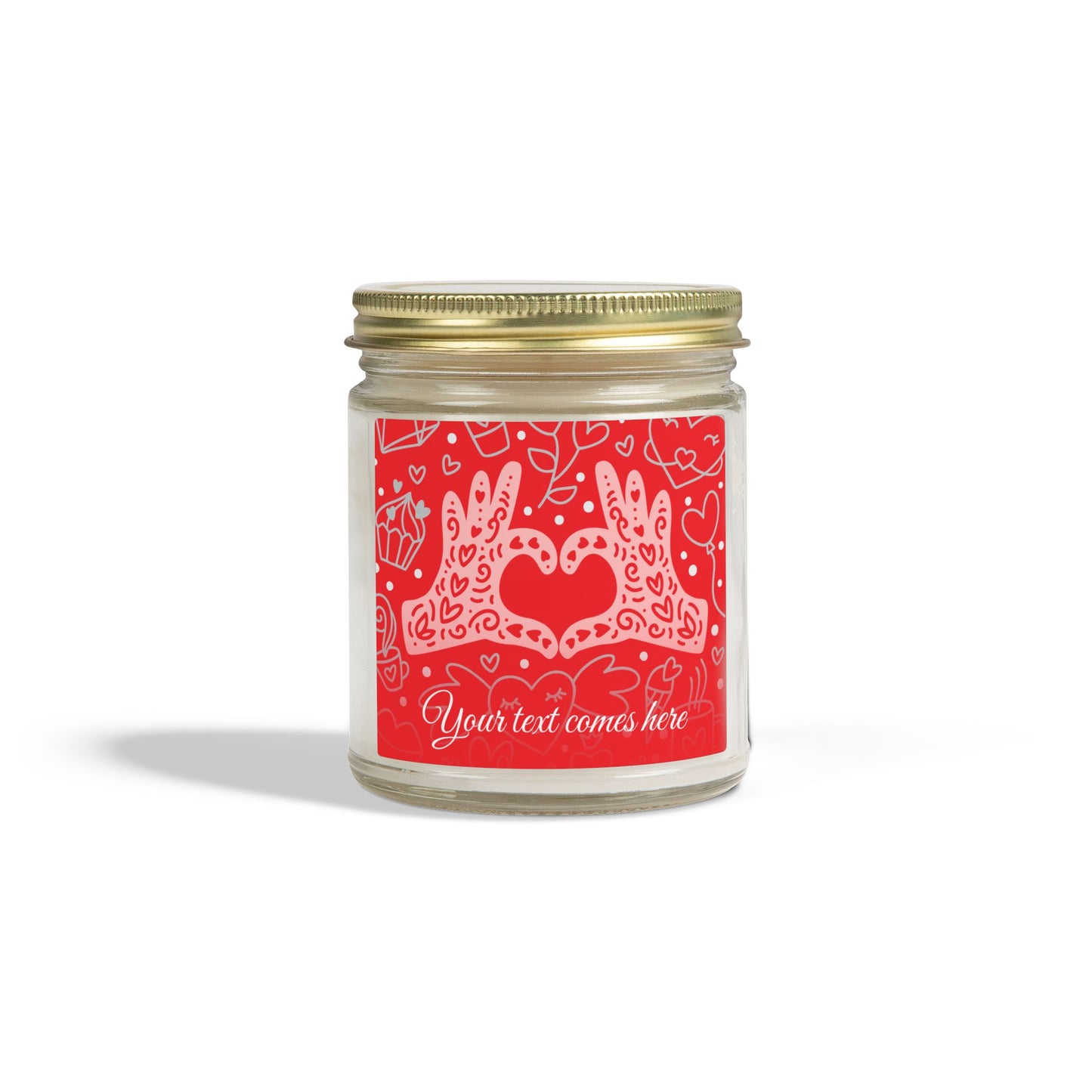 Personalized Scented Candles - Coconut Apricot Wax, Heartfelt Design