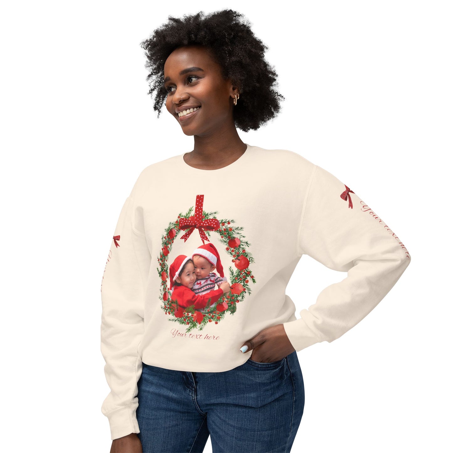 Personalized Hand-Designed Crewneck Sweatshirt – Custom Art, Image & Text by Gava Studio