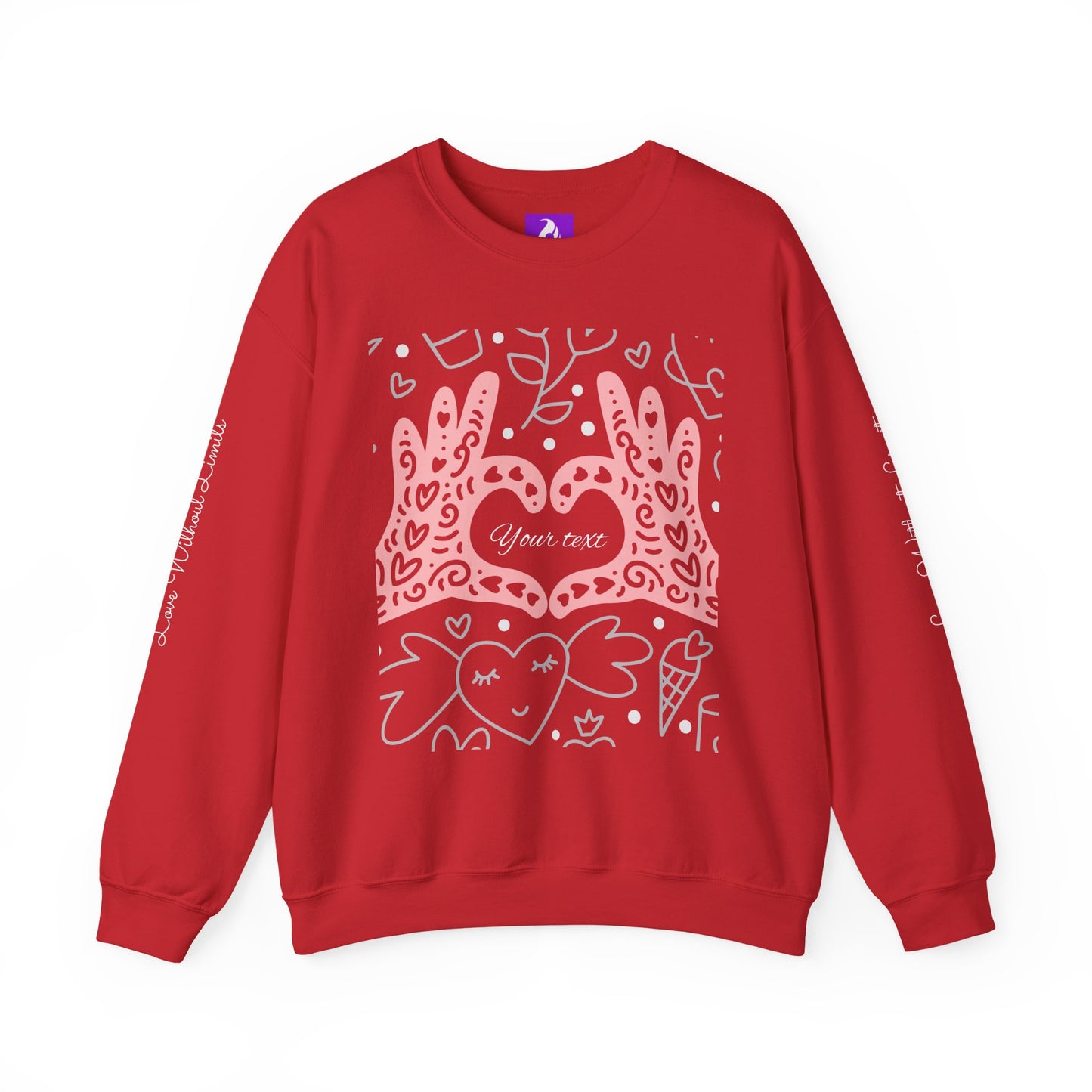 Heartfelt Love Crewneck Sweatshirt - Cute and Cozy