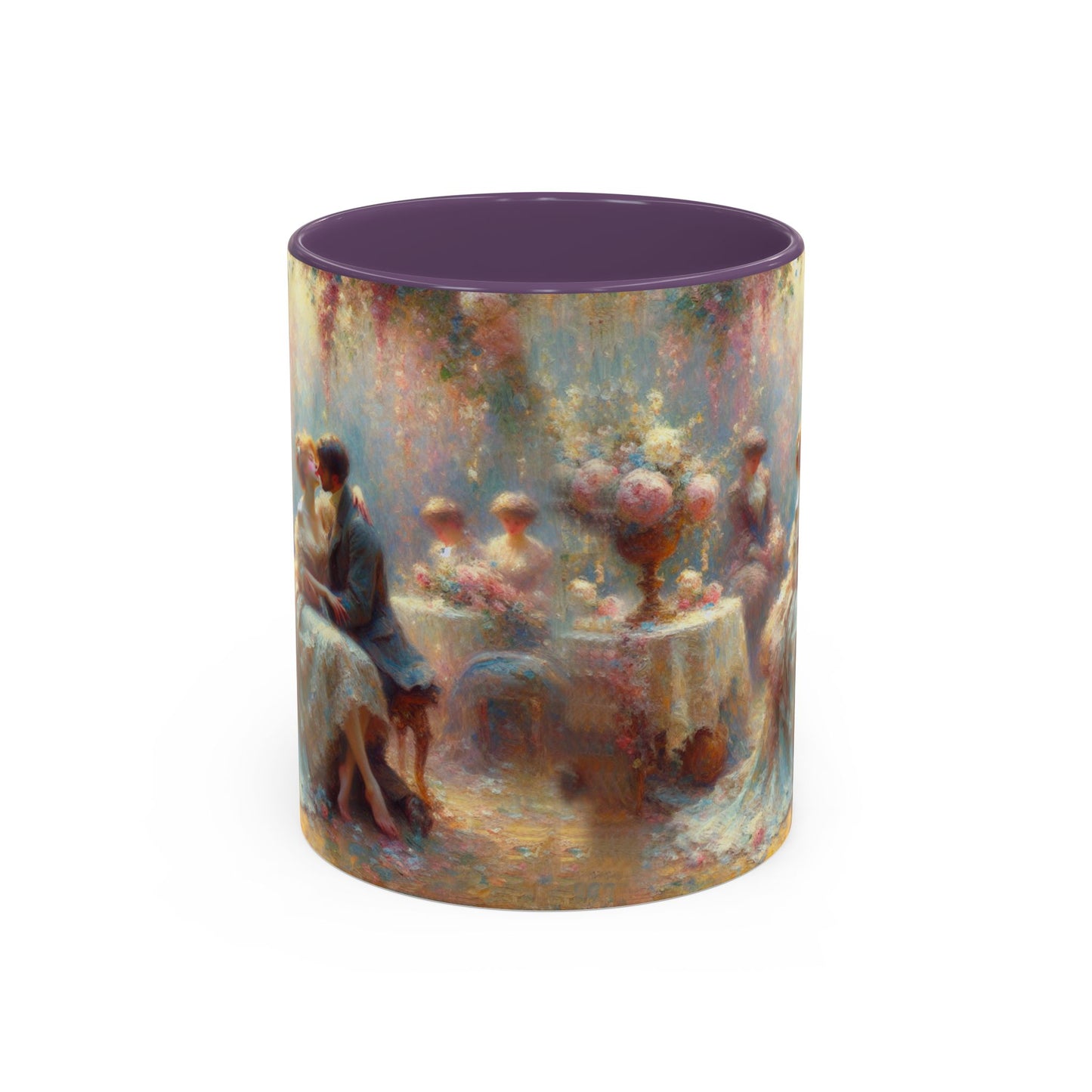 Romantic Floral Accent Coffee Mug - Perfect for Couples and Special Occasions