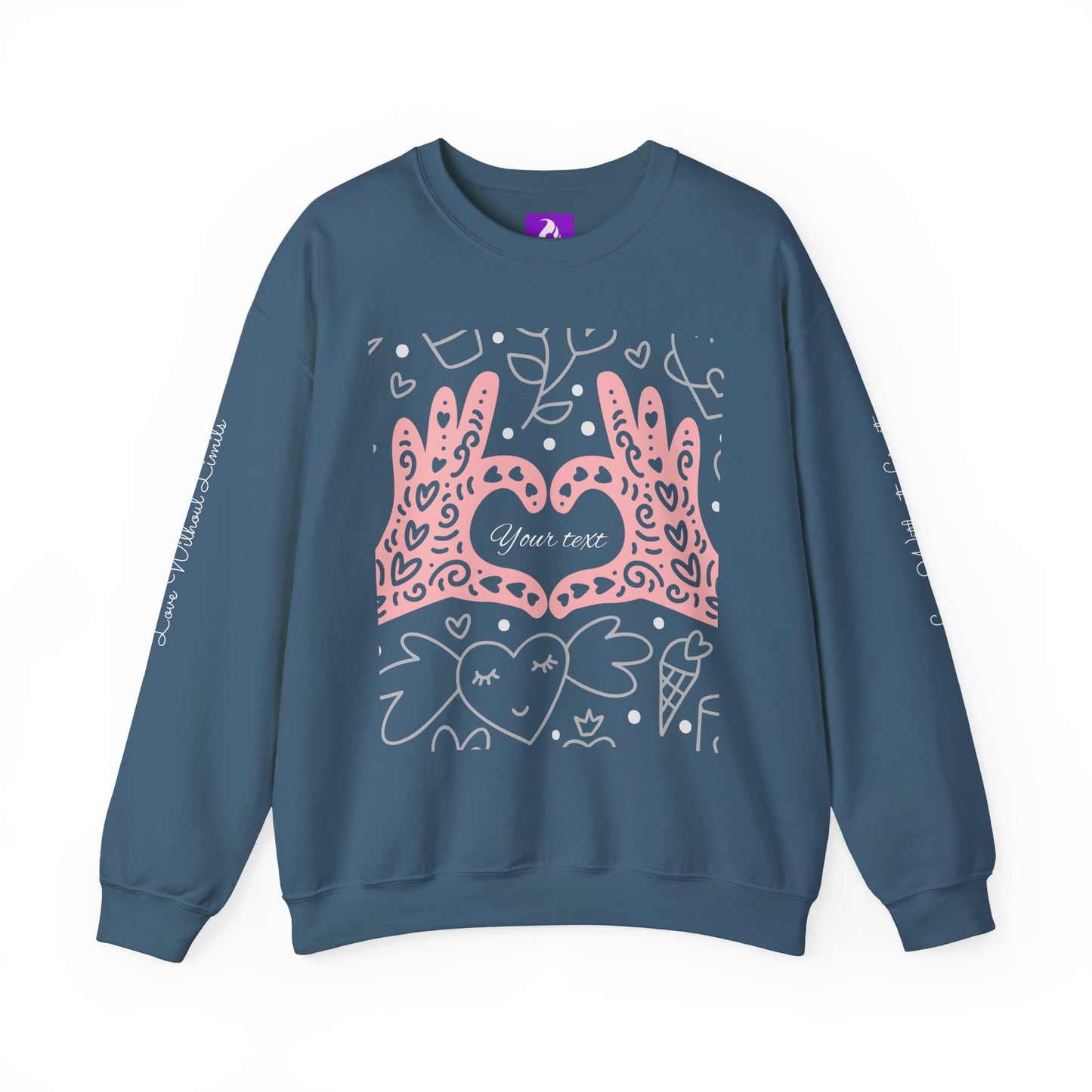 Heartfelt Love Crewneck Sweatshirt - Cute and Cozy