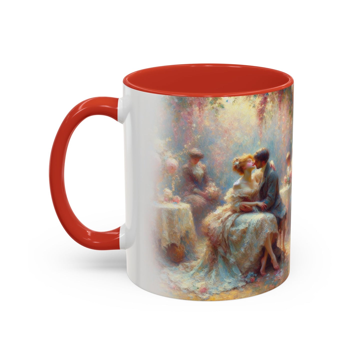 Romantic Floral Accent Coffee Mug - Perfect for Couples and Special Occasions