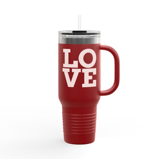 Insulated Travel Mug - 40oz Love Design for Coffee Lovers