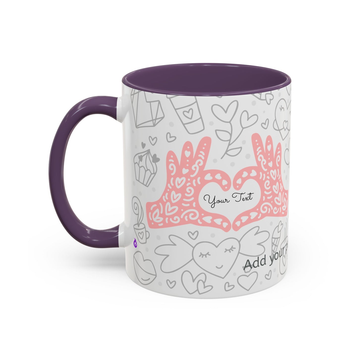 Custom Sweetheart Accent Coffee Mug – 11oz & 15oz – Cute Design for Coffee Lovers