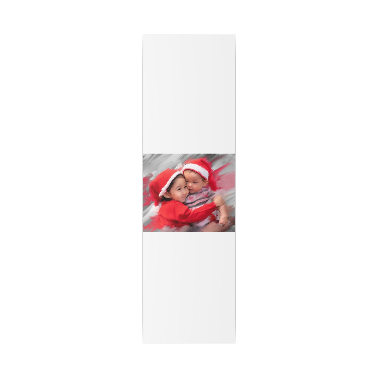 Children in Santa Hats Classic Stretched Canvas | Holiday Nursery Wall Art