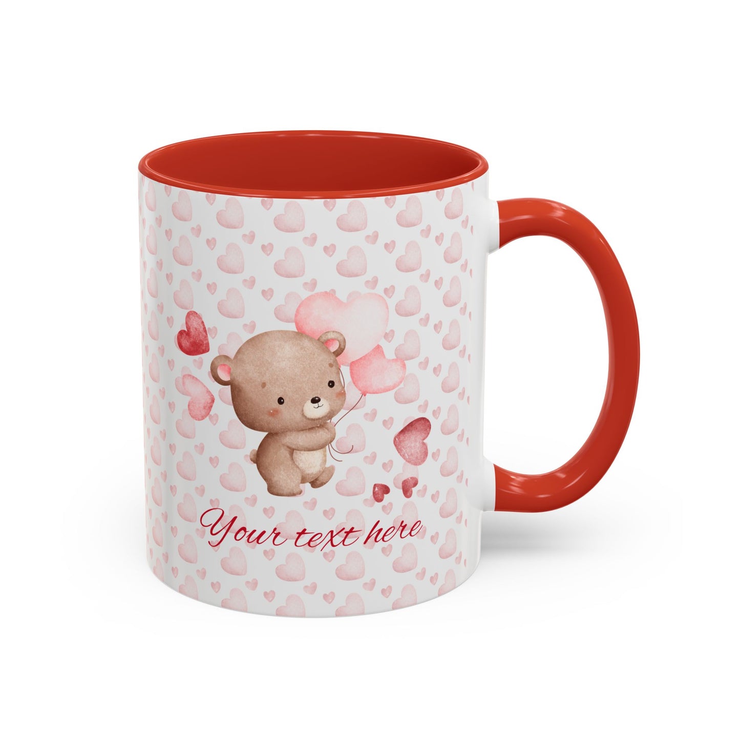 Love You Bear Coffee Mug - Cute Heart Design for Valentine's Day