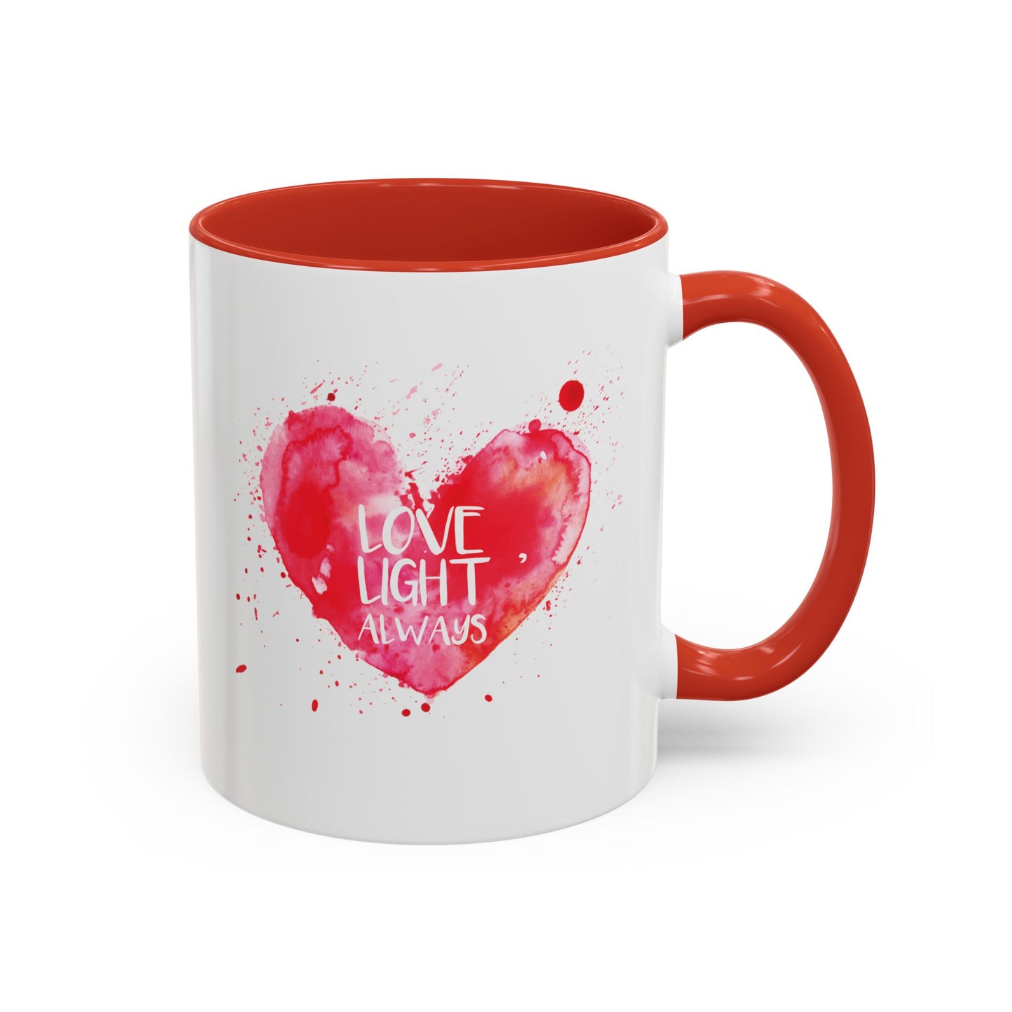 Love Light Always Heart Mug for Coffee Lovers - 11oz & 15oz