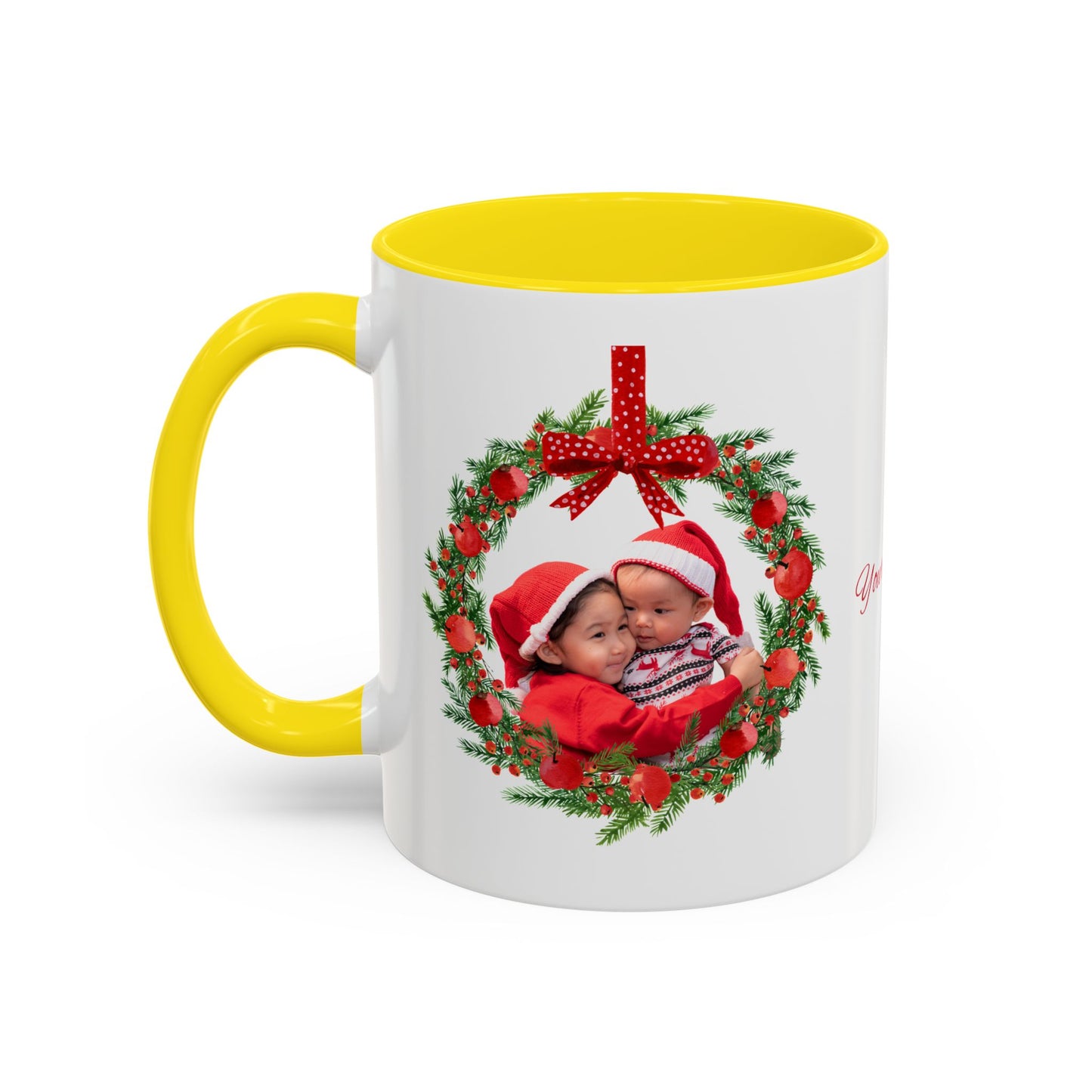 Holey Joley wreath coffee mug | holiday floral accent mug