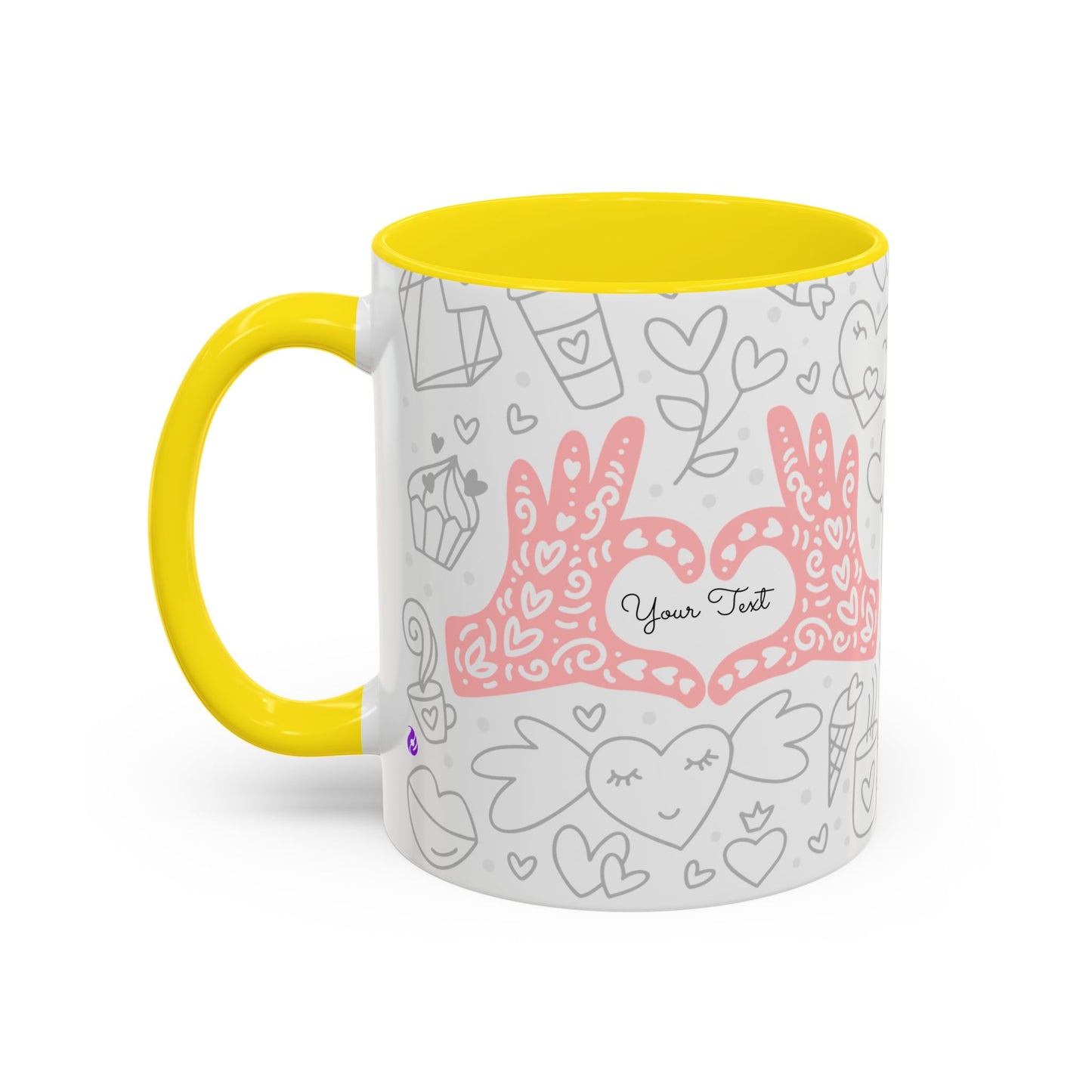 Sweetheart Accent Coffee Mug - 11oz & 15oz - Cute Design for Coffee Lovers