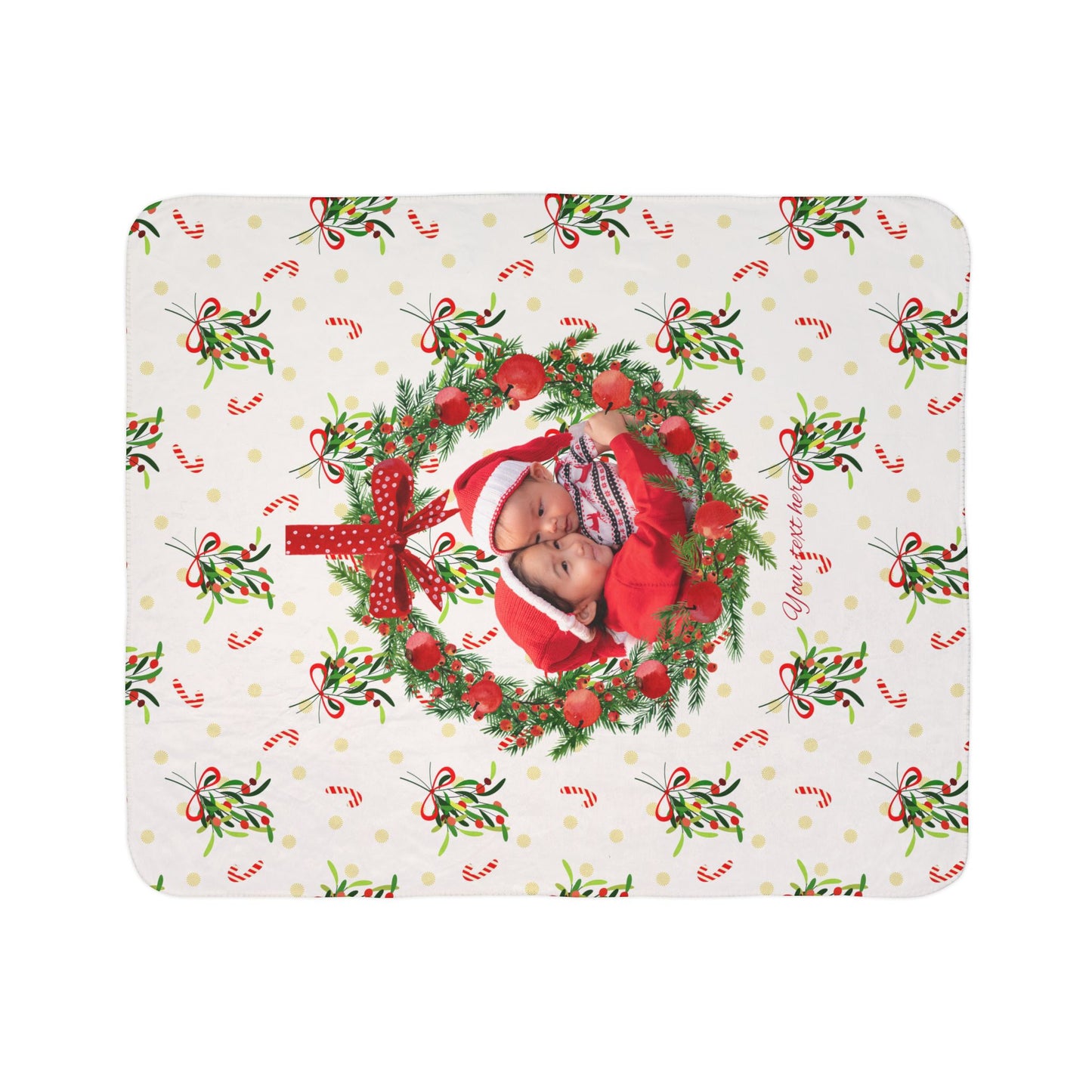 Fleece Sherpa Blanket, Custom Photo & Text | Cozy Gift by Gava Studio