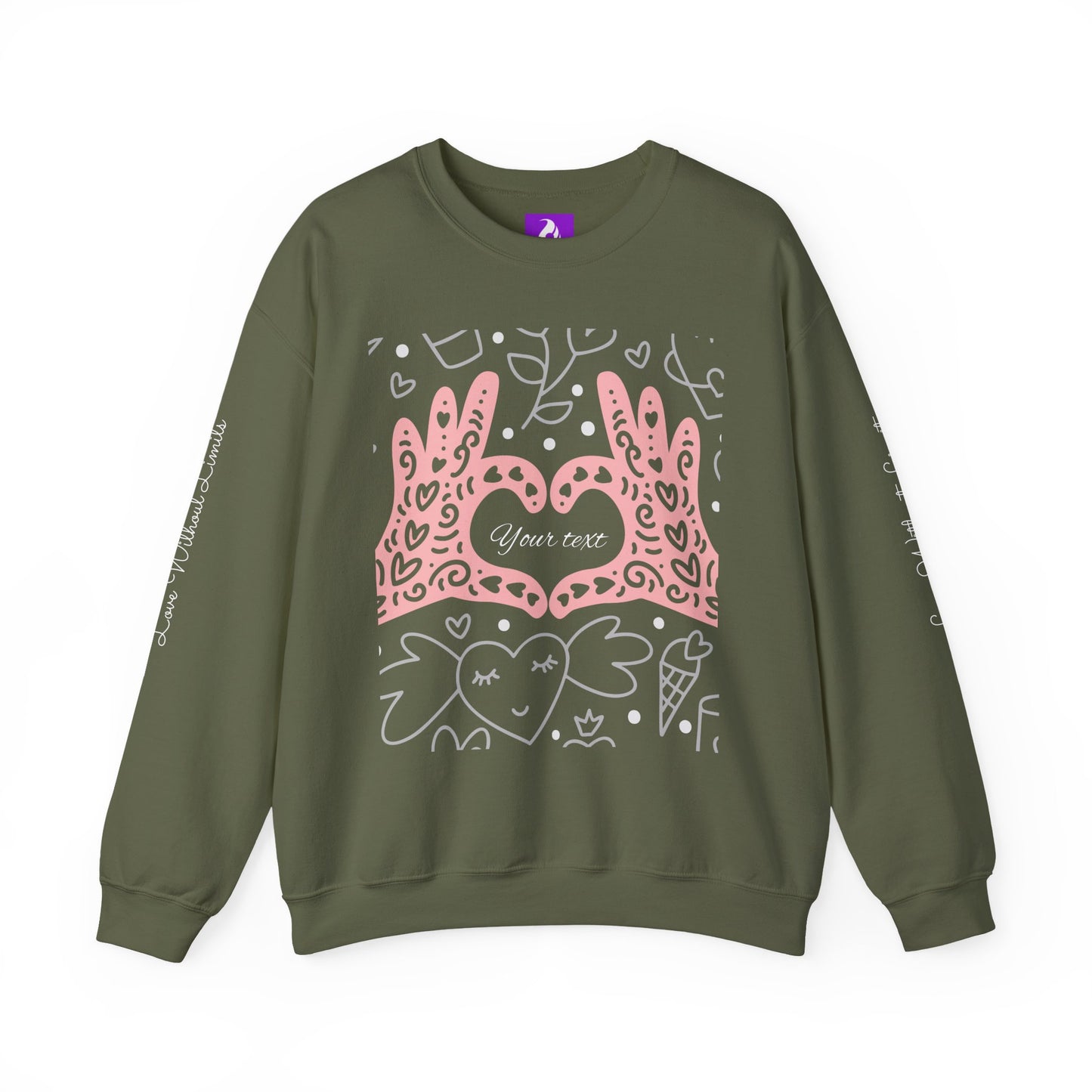 Heartfelt Love Crewneck Sweatshirt - Cute and Cozy