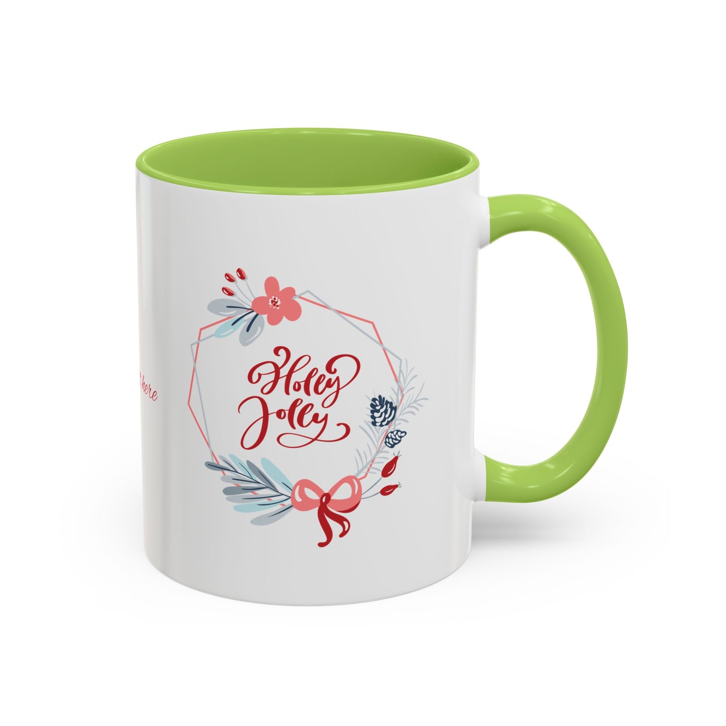 Holey Joley wreath coffee mug | holiday floral accent mug