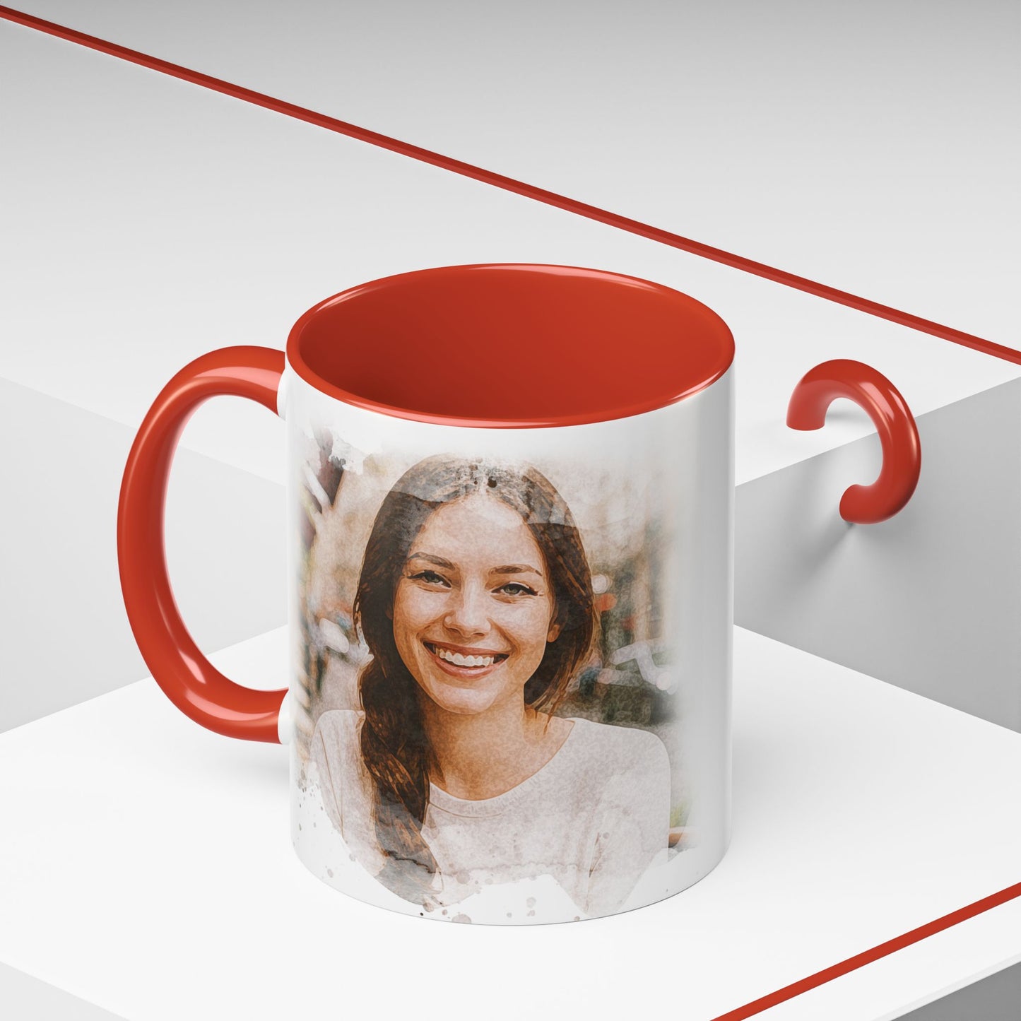 Personalized Heart Design Coffee Mug - Made with Love