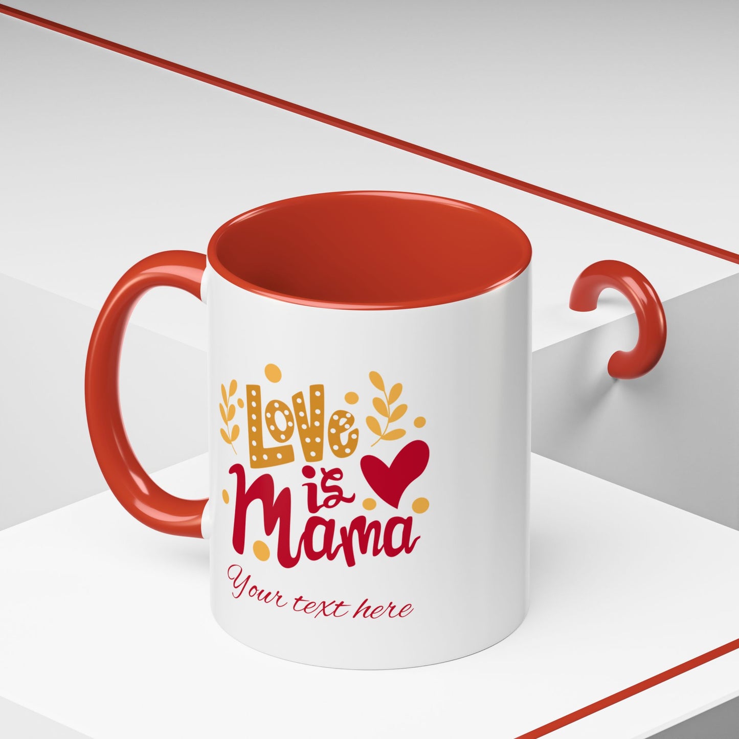 Thanks Mom Accent Coffee Mug - 11oz & 15oz - Perfect Gift for Mother's Day & Every Day
