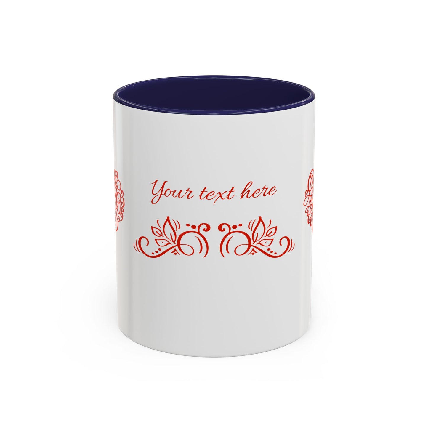 Personalized Accent Coffee Mug – “Heart Whispers” by Gava Studio