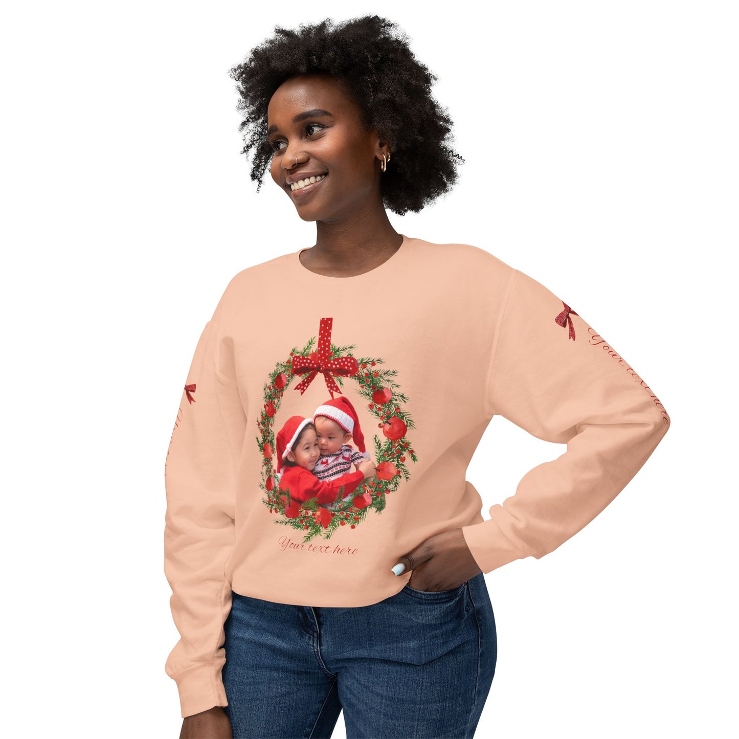 Personalized Hand-Designed Crewneck Sweatshirt – Custom Art, Image & Text by Gava Studio