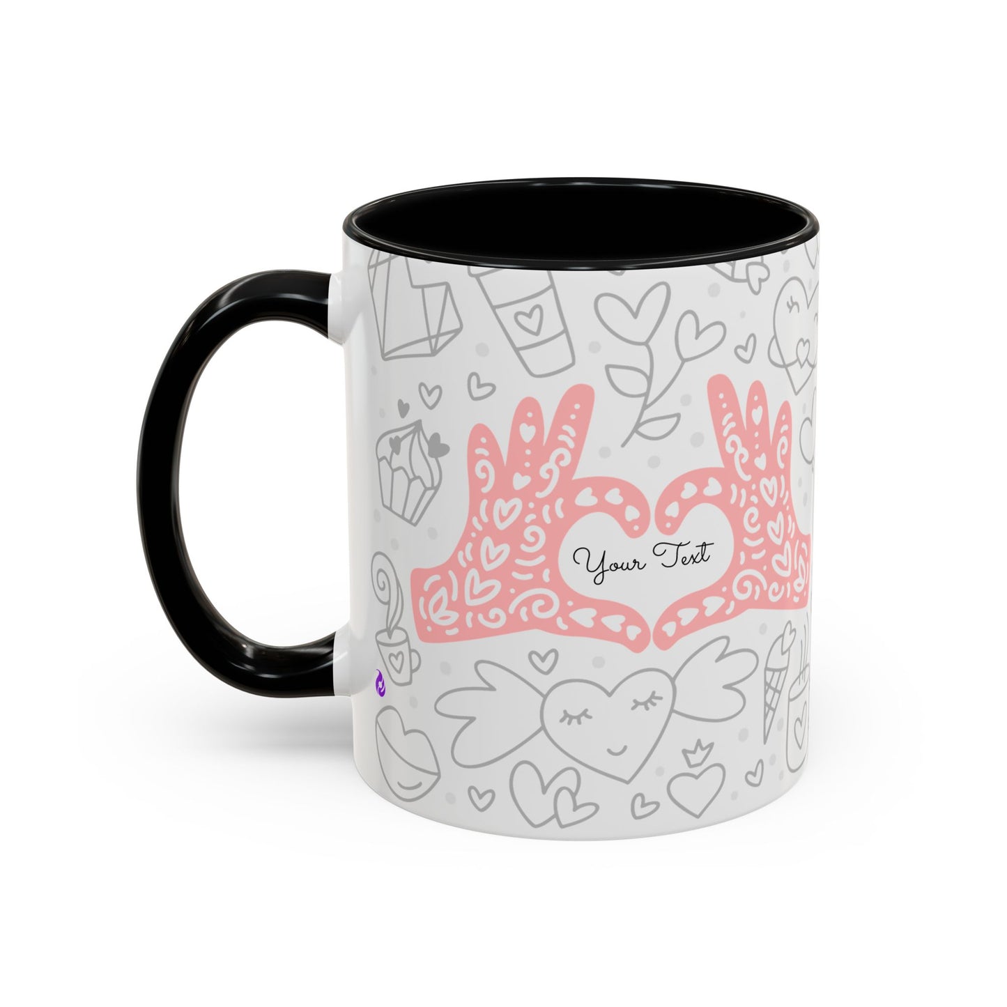 Sweetheart Accent Coffee Mug - 11oz & 15oz - Cute Design for Coffee Lovers