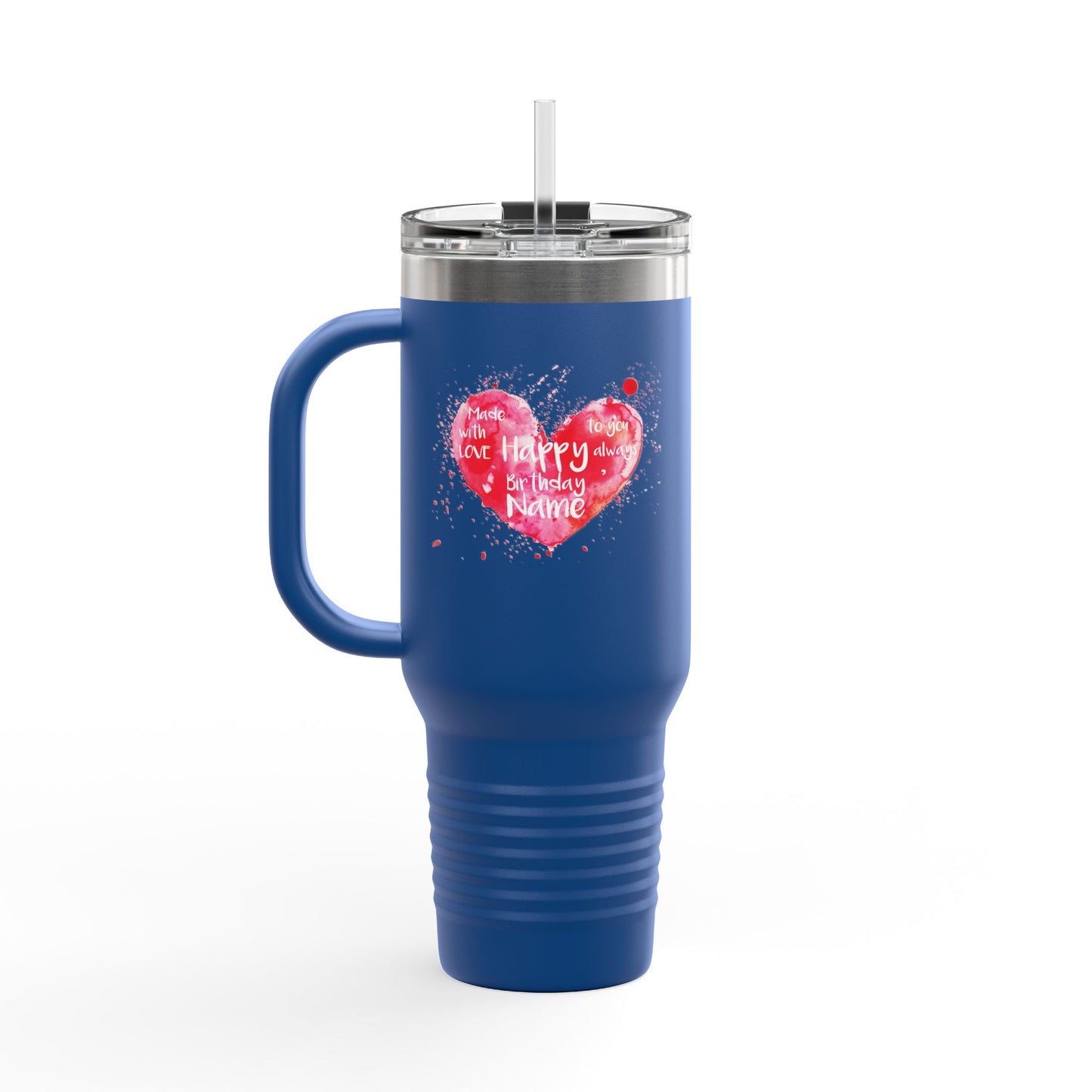 Love Light Always Insulated Travel Mug - 40oz | Heart Design for Daily Hydration & Gift Giving